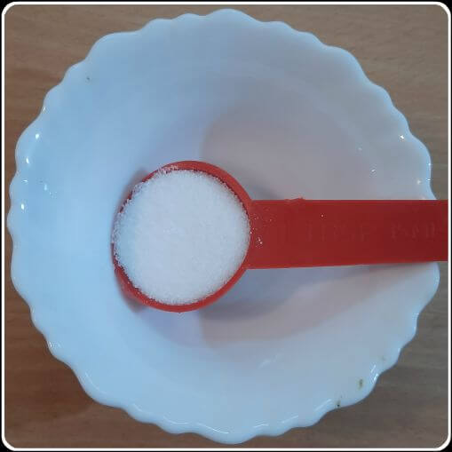 One tablespoon of salt or namak